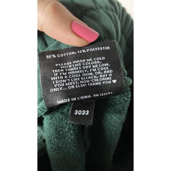 Popflex Women's Small Cloud Rollover Sweatpant Pine Green Athleisure Lounge - Picture 6 of 6